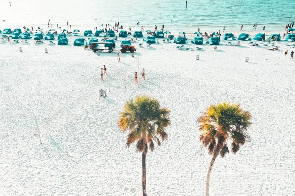 Clearwater Beach sand and blue water