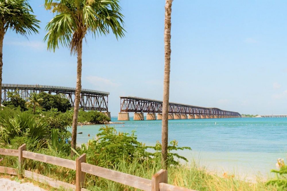 Bahia Honda State Park in Florida Keys,  overlooking the historic Bahia Honda Rail Bridge