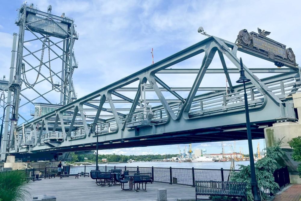 Memorial Bridge spanning the Piscataqua River in Portsmouth, NH